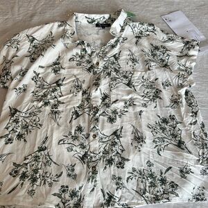 Botanical Print Casual Men's Shirt